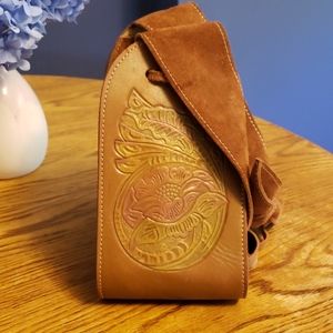 Cute little pouch bag with draw string closure.